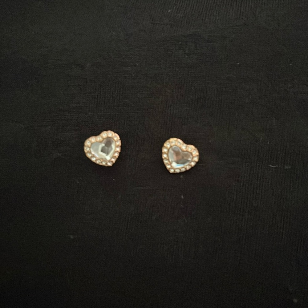 Swarovski Crystal Heart Stud Earrings